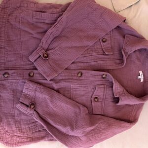 Madewell Mauve Button-Up Jacket